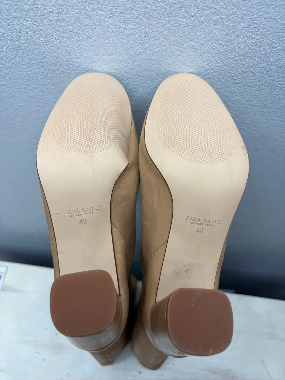 Zara beige leather
